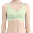 thumbnail image 4 of ATENAR Womens Bras,Wireless Bras for Women,Supportive Bras for Women,Breathable,Comfort Fit,Solid,Nylon,Spandex,Green,3XL, 4 of 5