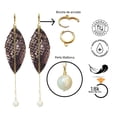 thumbnail image 3 of VANGANIA aretes para mujer con perla joyería accesorios regalo para mamá y novia, 3 of 4