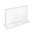 thumbnail image 3 of Top Loading Clear Acrylic T-Frame Sign Holder 11" Wide x 8.5'' High-Horizontal, 10-Pack, 3 of 6