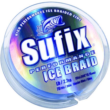 Sufix Perfomace Ice Braid 75yds, Glacier Blue (Best Braided Ice Fishing Line)