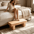 thumbnail image 3 of XIBUFE 2026 New Wooden Step Stool for Adults Bed Stool for High Beds Kitchen Bathroom Closet for Home,Kitchen,Bathroom,Bedroom,Office Great Wood Step Stool for Adults Kids, 3 of 7
