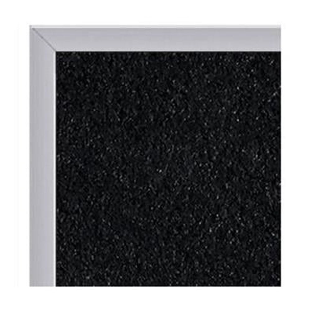 Ghent's 3' x 4' Rubber Bulletin Board with Aluminum Frame in Black