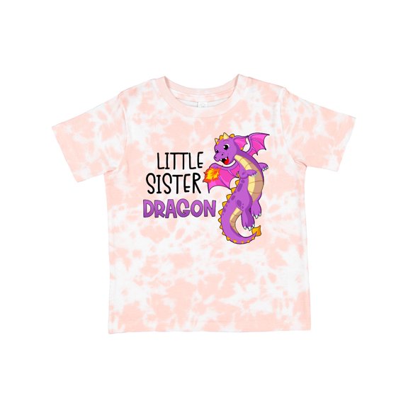 Inktastic Little Sister Cute Purple Dragon Girls Toddler T-Shirt