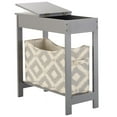 thumbnail image 4 of Narrow Wood Side Table with Flip-Top and Fabric Storage Bin, 4 of 13