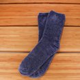 thumbnail image 2 of Women's Extra Large Soft Fuzzy Warm Cozy Winter Casual Vintage Thick Thermal Cabin Knit Slipper Socks - Blue - 1 Pair, 2 of 8