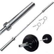 Renwick 7ft Chrome Olympic Barbell Bar, Silver