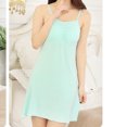 thumbnail image 4 of abtuhar Nightgowns for Women,Fashion Women Solid Color Round Neck With Chest Cushion Short Nightgown Green 2XL, 4 of 5