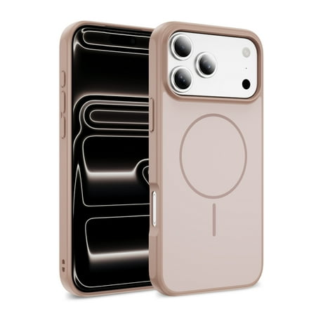 Allytechgroup Slim Case for iPhone 16 Supoort Wireless Charging Matte Rugged Anti-Fingerprint Dust Proof Non-Slip Shockproof Protective Bumper for iPhone 16 Desertgold