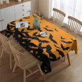 thumbnail image 2 of Halloween Bat Silhouette Pattern Rectangle Tablecloth 60"x84",Waterproof Polyester Rectangle Table Cloth, Wipeable Spillproof Polyester Tablecloth for Dining, Camping, Indoor and Outdoor, 2 of 5