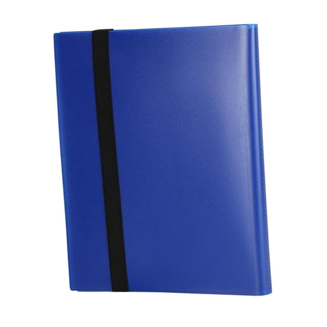 MesaSe 4 Pockets Trading Card Carrying Binder 20 Sheets for Sports Cards Car blue