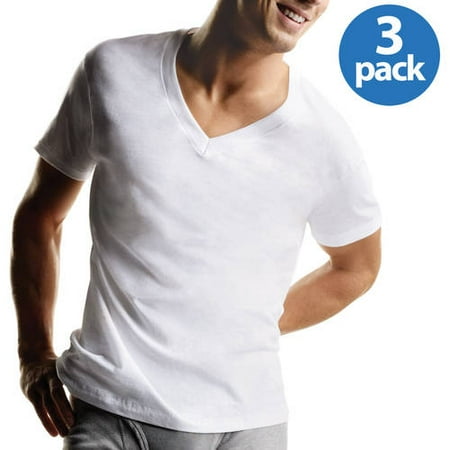 Men's ComfortSoft White V-Neck T-Shirt 3-Pack