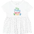 thumbnail image 3 of Inktastic My Poppy Loves Me Girls Baby Dress, 3 of 5