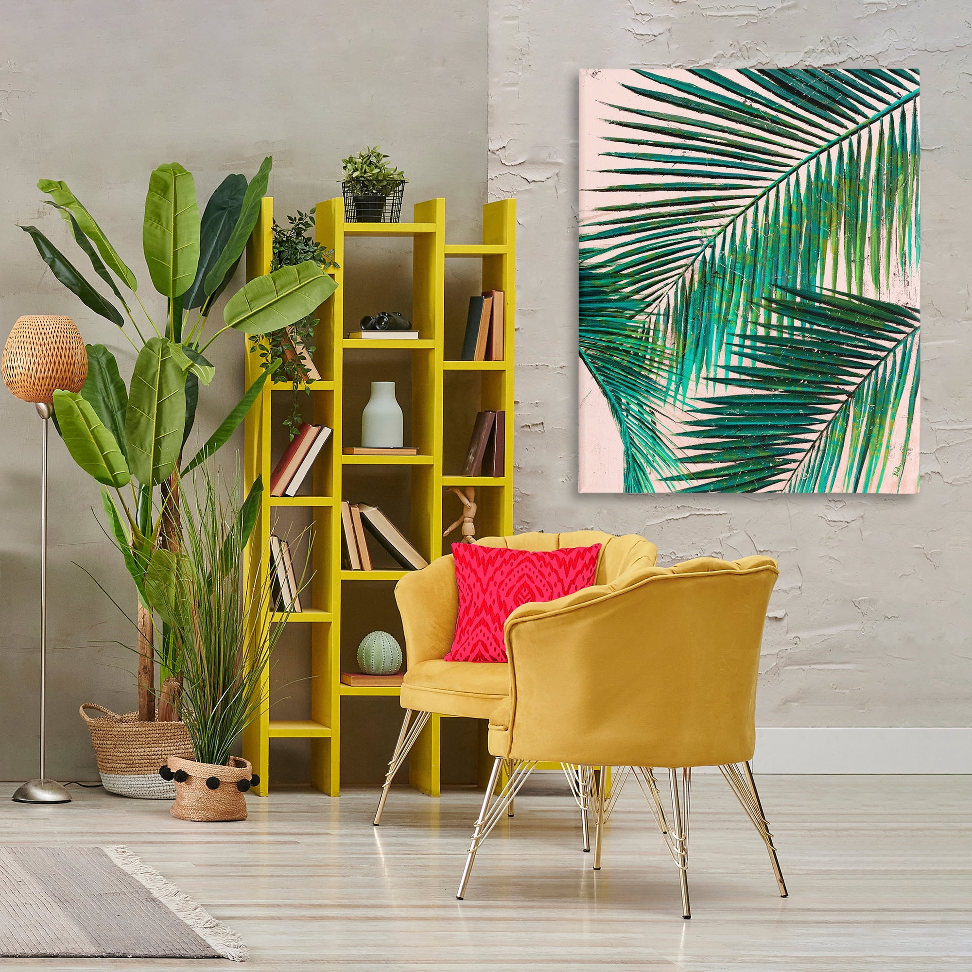 Stupell Industries Flowing Palm Fronds Botanical & Floral Painting Gallery Wrapped Canvas Art Print Wall Art, 36 x 48