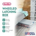 thumbnail image 3 of Sterilite 56 Quart Latching Stackable Wheeled Storage Container w/ Lid (12 Pack), 3 of 12