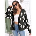 thumbnail image 2 of Sherrylily Women Floral Print Cardigan Knitted Long Sleeve Fashion Sweaters, 2 of 5