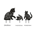 thumbnail image 5 of Juego de 3 Estatuas de Gato de Metal TANGJMXG Decoración de Jardín Poste de Jardín, 5 of 5