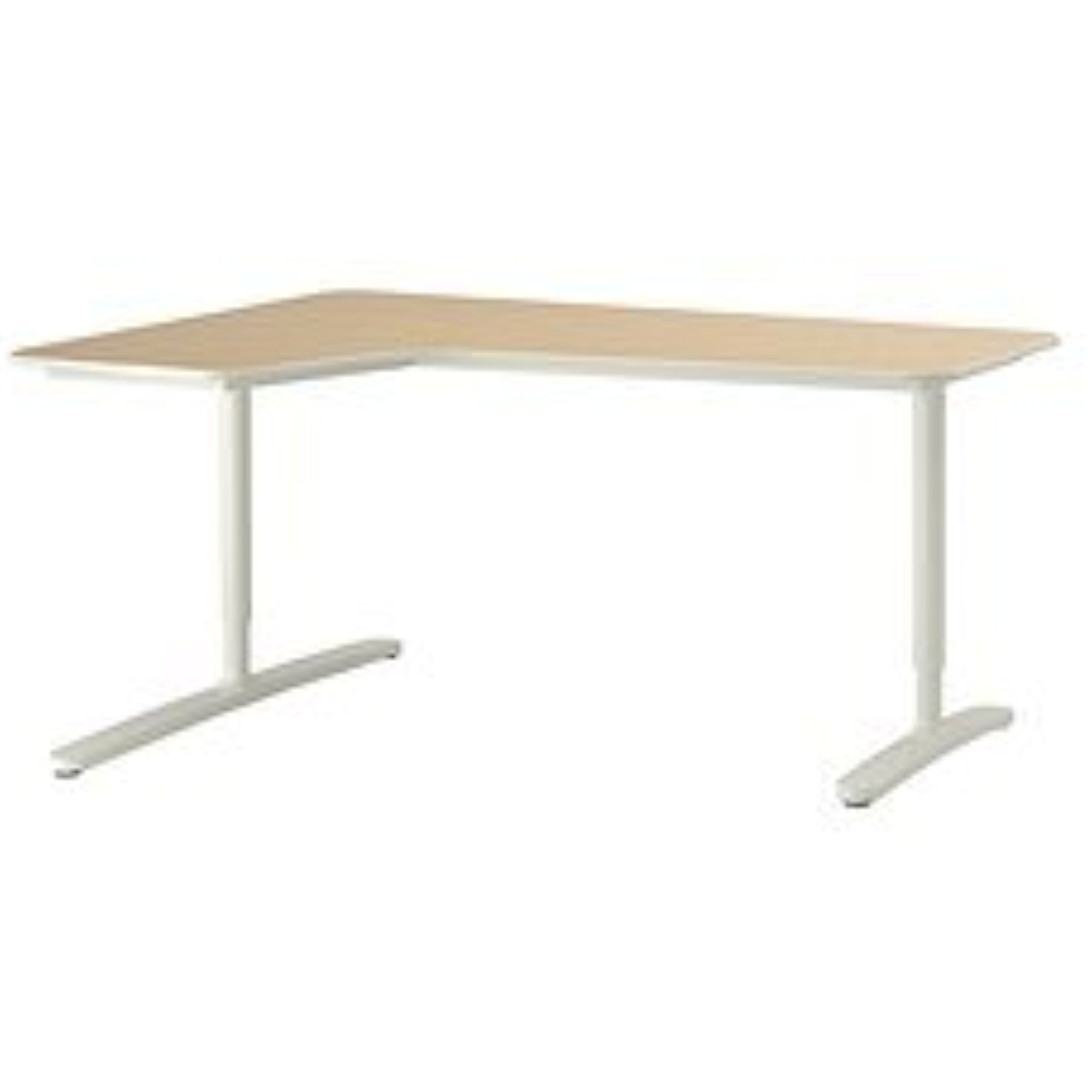 Ikea Corner deskleft, birch veneer, white 14202.22011.3810