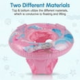 thumbnail image 5 of CQHVKQ 20" Inflatable Baby Pool Float Seat, Fish Pattern Baby Swimming Ring for Swim Training, Toddler Inflatable Swimming Float with Airbag Seat, Adjustable Infant Pool Floats 6-36 Months, Pink, 5 of 9