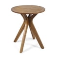 thumbnail image 6 of Jaxson Outdoor Acacia Wood Round Bistro Table with X Legs, Teak, 6 of 6