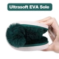 thumbnail image 4 of Comwarm Women's Fuzzy Slippers Open Toe Cross Band Slippers Memory Foam House Slippers for Women, Green, 4 of 6