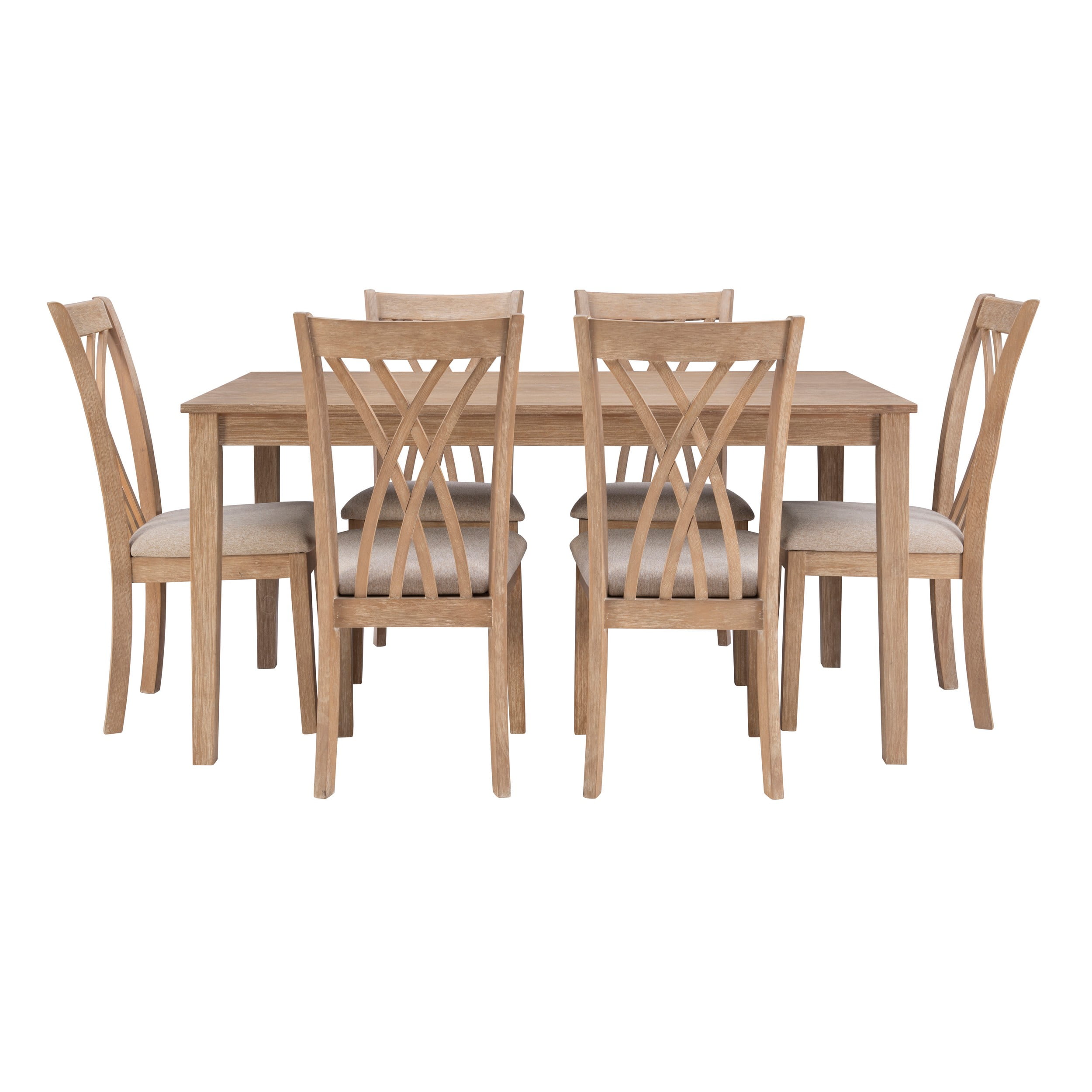 Powell Serenoa 7-Piece Dining Set, Natural