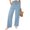 Sky Blue, variant on Bloomae Women Wide Leg Flowy Drawstring Palazzo Linen Pants Beach Lightweight Casual Elastic High Waisted Loose Comfy Trousers with Pockets