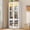 White, variant on 2 Doors Armoire Wardrobe Closet for Bedroom, with Mirror & 2 Drawers & LED Sensor Light, 71" H Wardrobe Closet Cabinet with Hanging Rod, Glass Doors