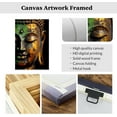 thumbnail image 6 of ZHONGYUTONG Buddha Wall Art Gold Zen Spiritual Picture Buddhist Canvas Print Meditation Yoga Room Bedroom Wall Decor Framed (24" x 36"), 6 of 6
