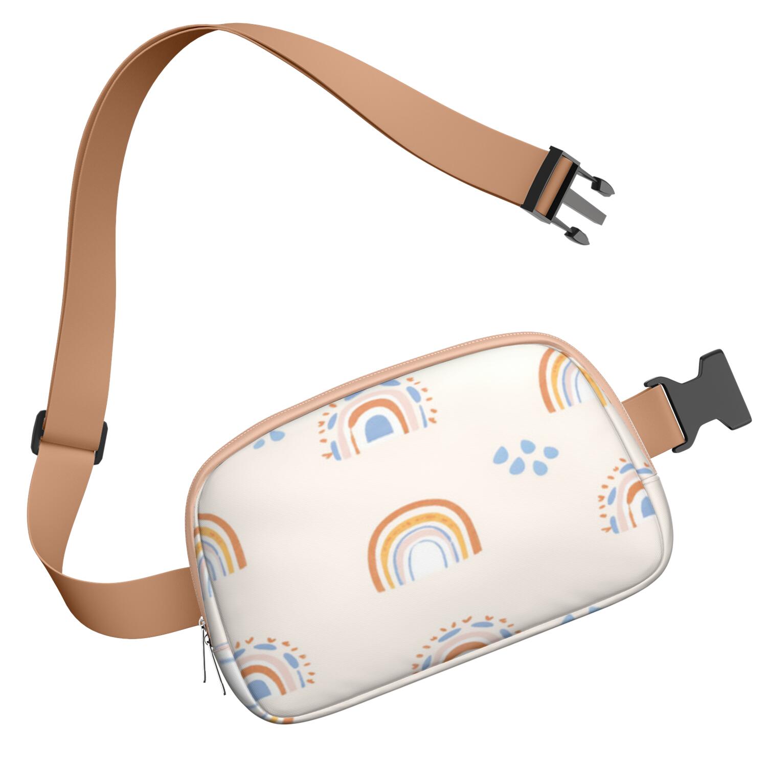 Cross Body Bag for Sports Enthusiasts Commuters HandsFree Running Belt for Jogging with Adjustable Strap for Casual Running Hiking Cycling Rainbow Cartoon Sporty Waist Pack