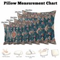 thumbnail image 5 of Throw Pillow Covers, Middle Century 26x26 Pillow Covers for Couch/Sofa/Bed, Vintage Bohemia Abstract Texture Art Blue Decorative Square Linen Cushion Pillowcase for Home Decor, 5 of 9