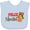 Blue, variant on Inktastic Christmas Feliz Navidad with Cute Reindeer Boys or Girls Baby Bib