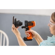 مثقاب لاسلكي Black+decker 20v، مجموعة أدوات كهربائية مكونة من 6 قطع، بطارية وشاحن متضمنان (bdcdmt1206kitc)