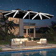 thumbnail image 4 of AECOJOY 15ft Patio Umbrella with Solar Lights, Large Double Umbrella Outdoor Patio, Rectangle TableUmbrella with 156 PCS LED Lights and Crank Handle for Backyard Deck Pool Shade in Black, 4 of 10