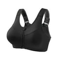 thumbnail image 6 of XWSHYW Women's Zip Front Closure Sports Bra - Seamless Wirefree Post Zipper Padded Racerback Workout Gym Yoga Bras Black S, 6 of 6