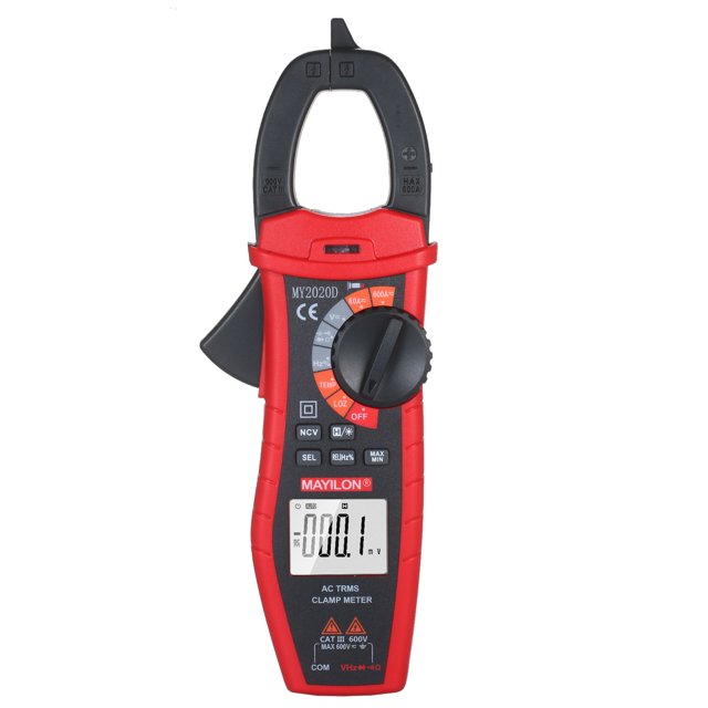 Pinza amperimétrica digital de corriente CA, 6000 cuentas, rango automático, pantalla LCD, multímet MAYILON Medidor de abrazadera