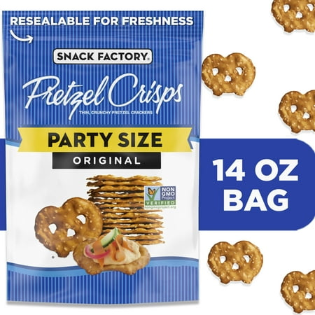 UPC 049508001409 product image for Snack Factory Original Pretzel Crisps  Non-GMO  14 oz Party Size Bag | upcitemdb.com