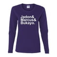 thumbnail image 2 of Wild Bobby, Jadon & Marcus & Bukayo, Sports, Women Graphic Long Sleeve Women, Purple, Large, 2 of 5