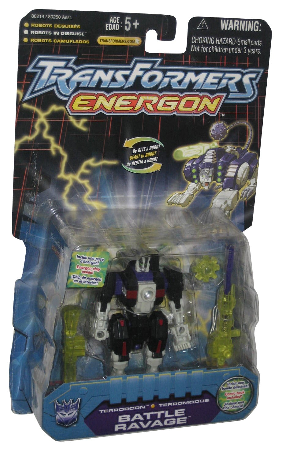 Transformers Energon Terrorcon Battle Ravage (2003) Hasbro Action