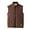 Brown, variant on Sherpa Lined Quilted Puffer Vest for Unisex, Stand Collar Full Zip with Pockets, Winter Warm Layering Outerwear, 1 Piece, S-XXL, Plus Size Friendly