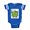 Royal Blue, variant on CafePress - Cute Element Krypton Kr - Cute Infant Baby Football Bodysuit