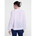 thumbnail image 4 of Scenario Women's and Women's Plus Embroidery Top with Lace Inserts, Sizes XS-4X, 4 of 7