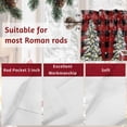 thumbnail image 7 of Christmas Snowman Valances for Windows, 54 x 18in, Xmas Tree Snowflake Winter Truck Plaid Rod Pocket Kitchen Valance Curtain Light Filtering Window Treatments for Living Room Bedroom, 1 Panel, 7 of 7