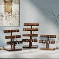 thumbnail image 2 of Soporte para pulseras ProCase de madera de 3 niveles, color marrón, 2 of 8