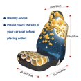 thumbnail image 3 of Daiia Moonlit Golden Tree Peacock Printed Car Seat Cover - Waterproof & Sweatproof - Universal Fit, Machine Washable, Non-Slip - Seat Protector for Car, Truck, SUV, Van (1 Pack), 3 of 5