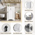 thumbnail image 4 of 20-Inch Bathroom Vanity with Ceramic Sink, Soft Close Door, Adjustable Shelf, and Door-Mounted Storage Rack, 4 of 9