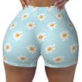thumbnail image 2 of Fotbe Daisies Flowers Shorts Sin Costuras – Shorts Deportivos de Cintura Alta para Mujer, Elásticos para Gimnasio, Yoga, Running o Ciclismo-Small, 2 of 8
