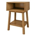 thumbnail image 3 of Plank+Beam Mid - Century Modern Nightstand with Cubby Shelf, Solid Wood Bedside Table for Bedroom, 3 of 6