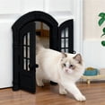thumbnail image 3 of Cat Door ABS Material French Retro Double Door Design Lockable Easy DIY Installation For Average Sized Cats, 3 of 7