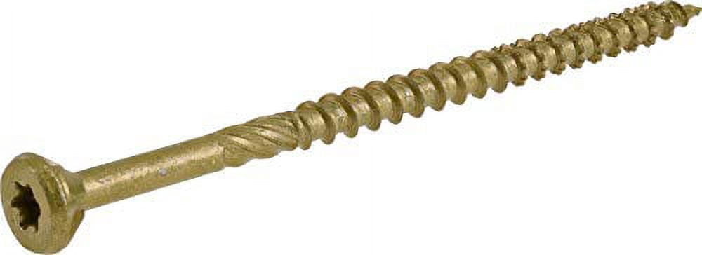 Hillman Power Pro #10 x 3-1/2 In. Bronze Ceramic Flat Head Star Exterior Wood Screw (1000 Ct., 1/4 Keg)