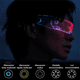 thumbnail image 4 of "4pcs Lentes De Fiesta 7 Colores Lentes Para Fiesta 4 Modos Belug, Negros ", 4 of 5